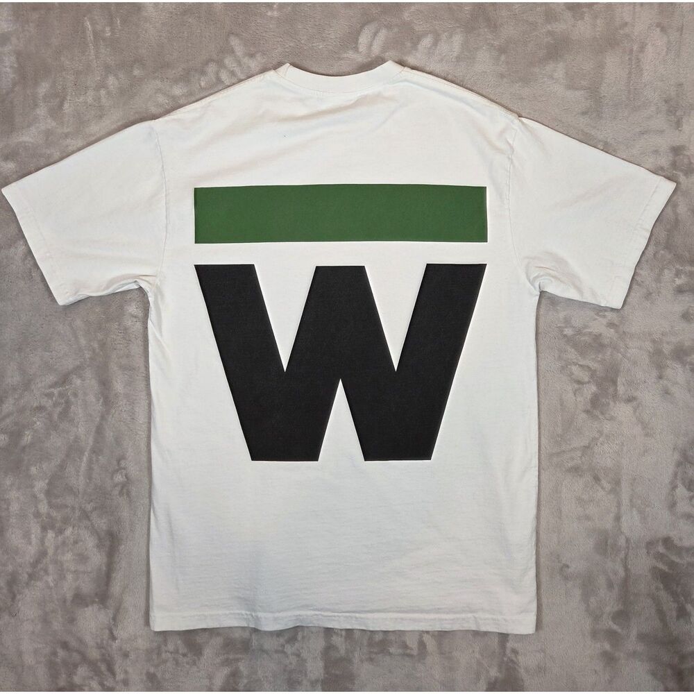 WhoJungWoo Logo T Shirt Men’s Large White Oversized Back Print Streetwear